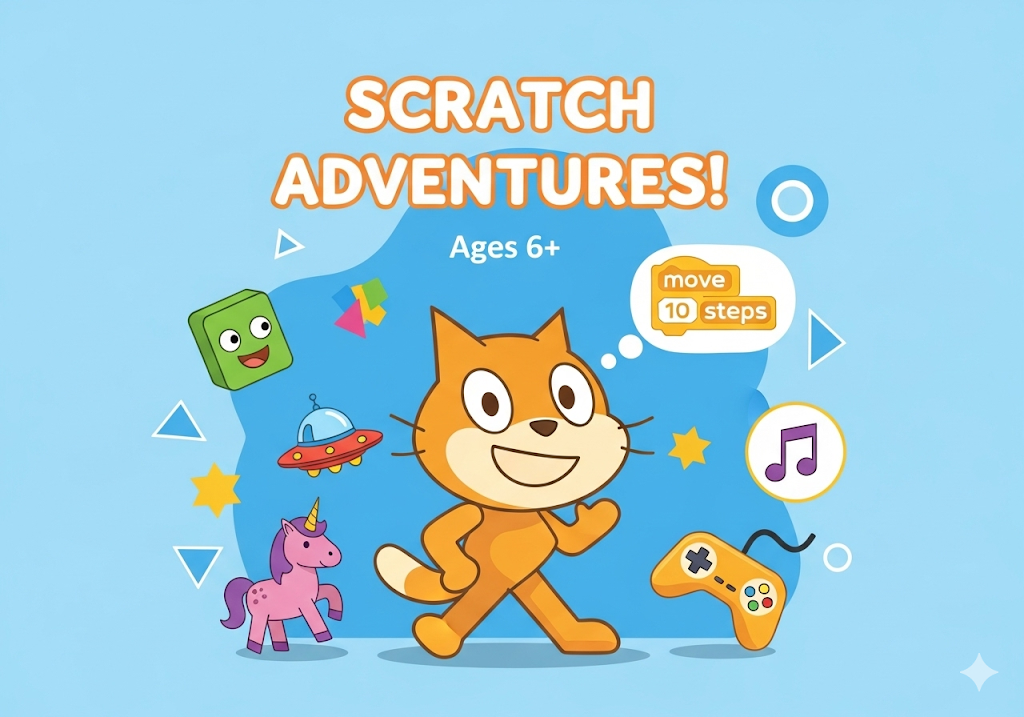 Screenshot of the Scratch block-based coding platform interface